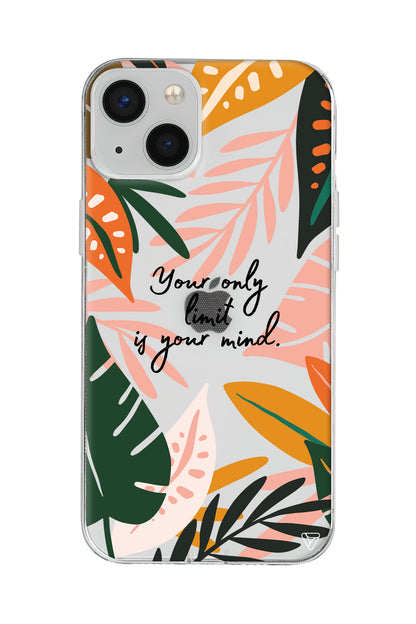 Limit is Your Mind Lansman Model İçi Kadife Silikon Telefon Kılıfı