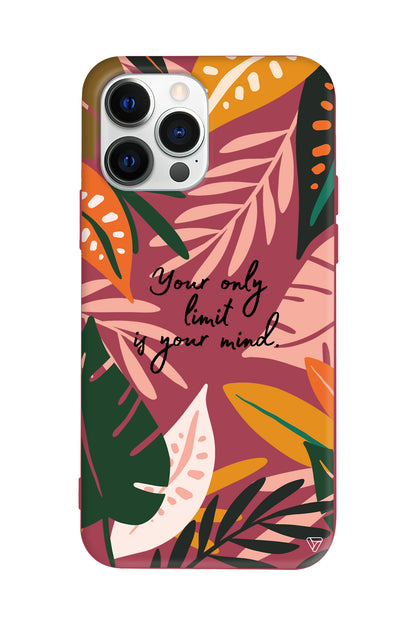 Limit is Your Mind Lansman Model İçi Kadife Silikon Telefon Kılıfı