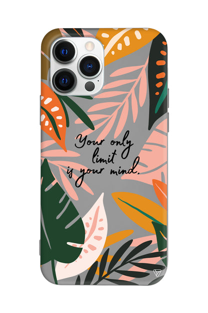 Limit is Your Mind Lansman Model İçi Kadife Silikon Telefon Kılıfı