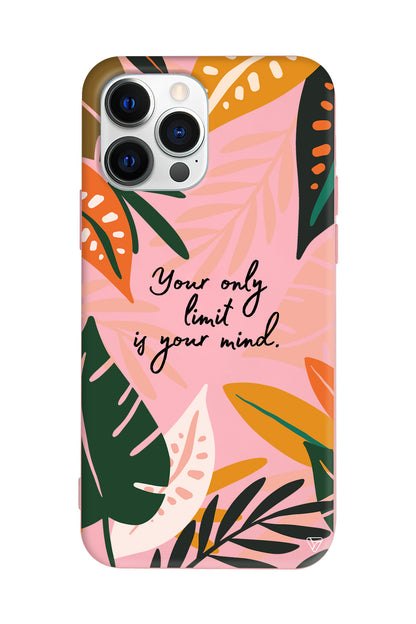 Limit is Your Mind Lansman Model İçi Kadife Silikon Telefon Kılıfı