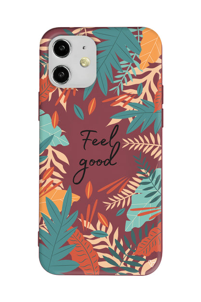 Leafs and Feel Good Lansman Model İçi Kadife Silikon Telefon Kılıfı