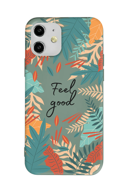 Leafs and Feel Good Lansman Model İçi Kadife Silikon Telefon Kılıfı