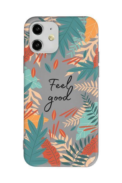 Leafs and Feel Good Lansman Model İçi Kadife Silikon Telefon Kılıfı