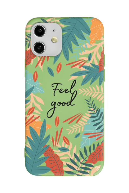 Leafs and Feel Good Lansman Model İçi Kadife Silikon Telefon Kılıfı