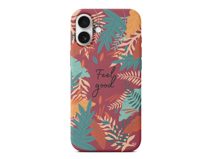 Leafs and Feel Good Lansman Model İçi Kadife Silikon Telefon Kılıfı