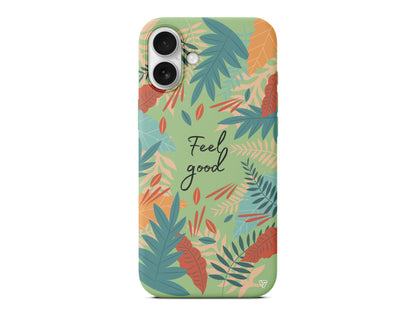 Leafs and Feel Good Lansman Model İçi Kadife Silikon Telefon Kılıfı – Plus Serisine Özel