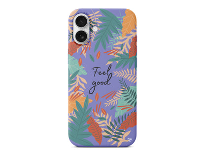 Leafs and Feel Good Lansman Model İçi Kadife Silikon Telefon Kılıfı – Plus Serisine Özel