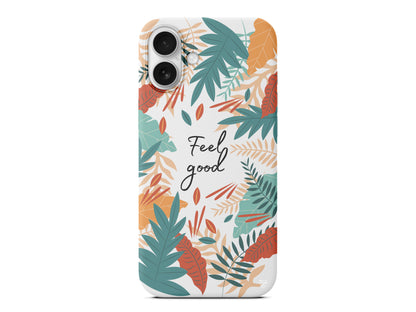 Leafs and Feel Good Lansman Model İçi Kadife Silikon Telefon Kılıfı – Plus Serisine Özel