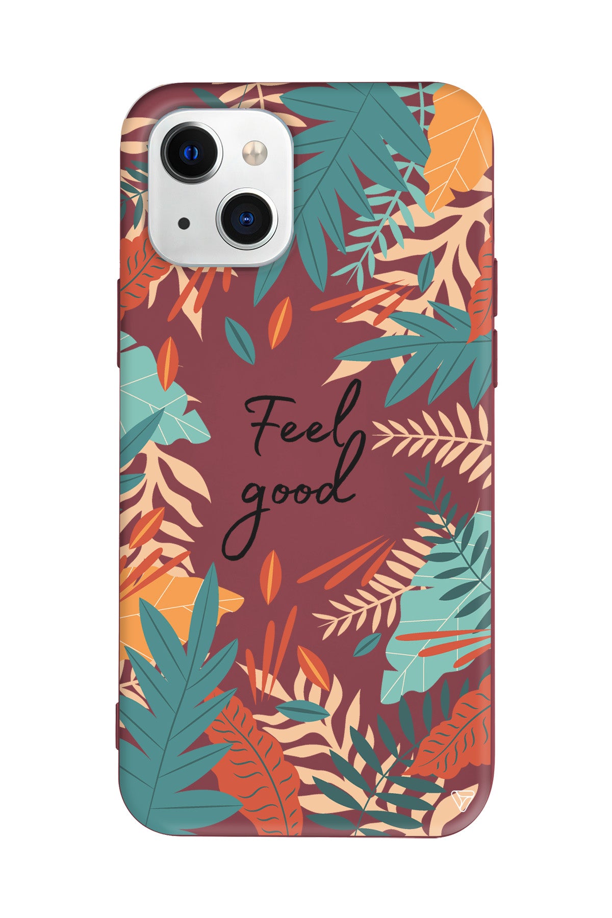 Leafs and Feel Good Lansman Model İçi Kadife Silikon Telefon Kılıfı – Plus Serisine Özel