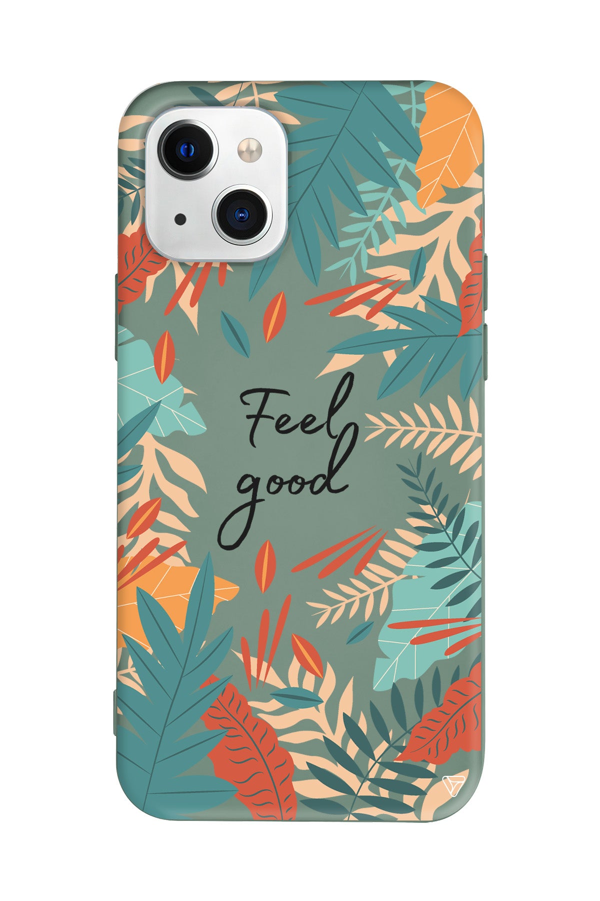 Leafs and Feel Good Lansman Model İçi Kadife Silikon Telefon Kılıfı – Plus Serisine Özel