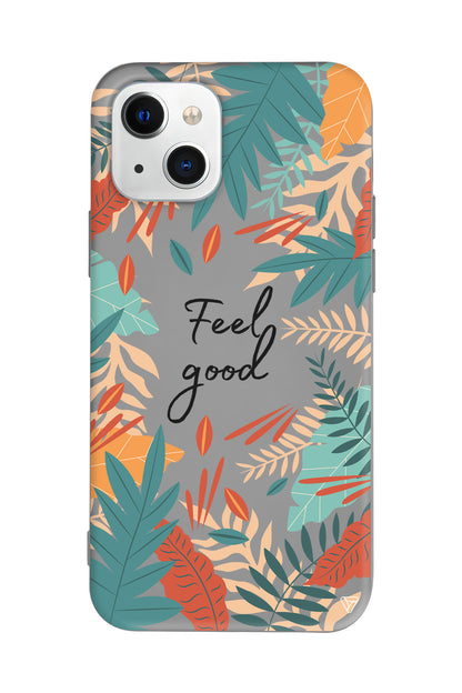 Leafs and Feel Good Lansman Model İçi Kadife Silikon Telefon Kılıfı