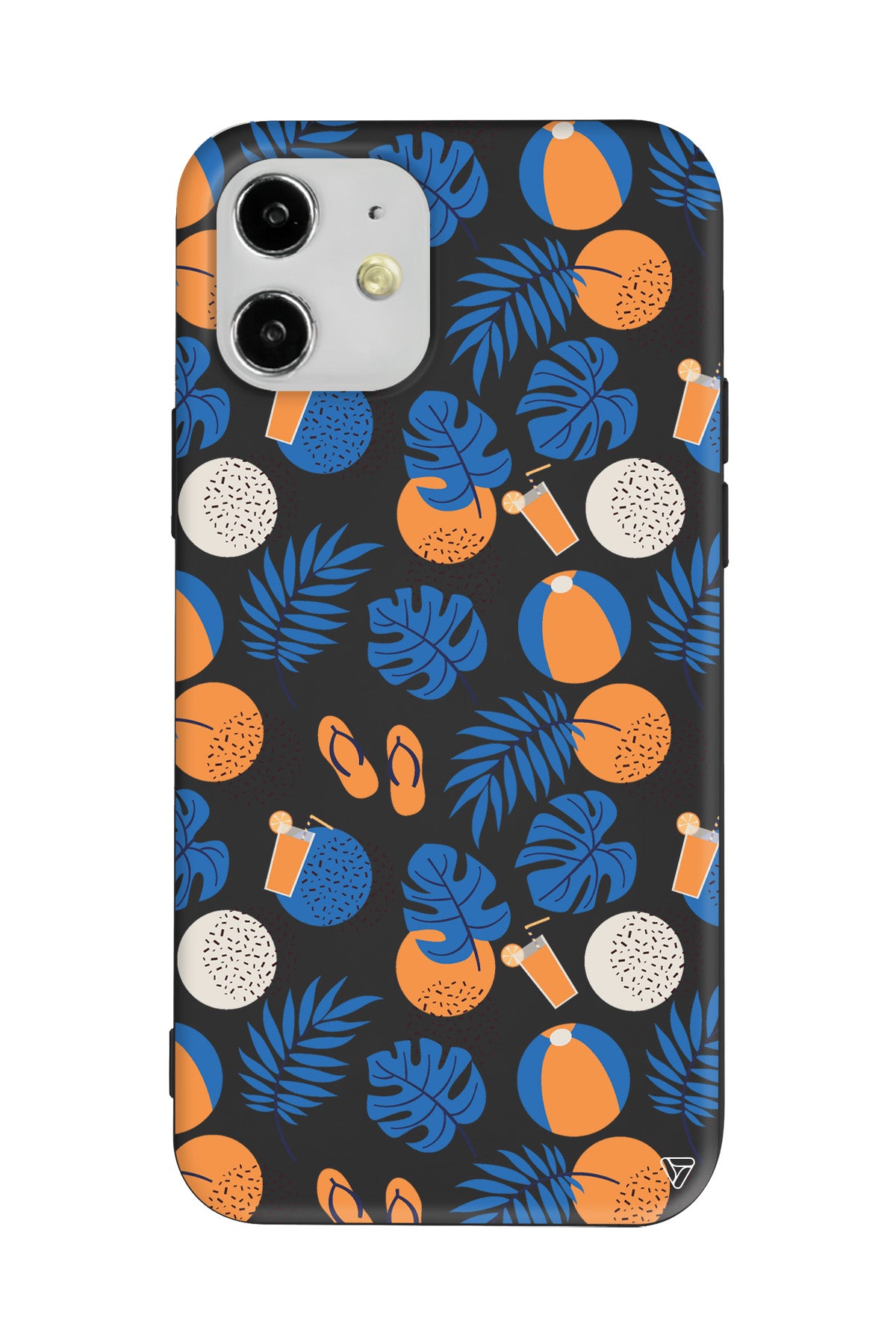 Summer Orange Lansman Model İçi Kadife Silikon Telefon Kılıfı