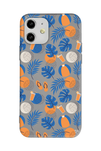 Summer Orange Lansman Model İçi Kadife Silikon Telefon Kılıfı