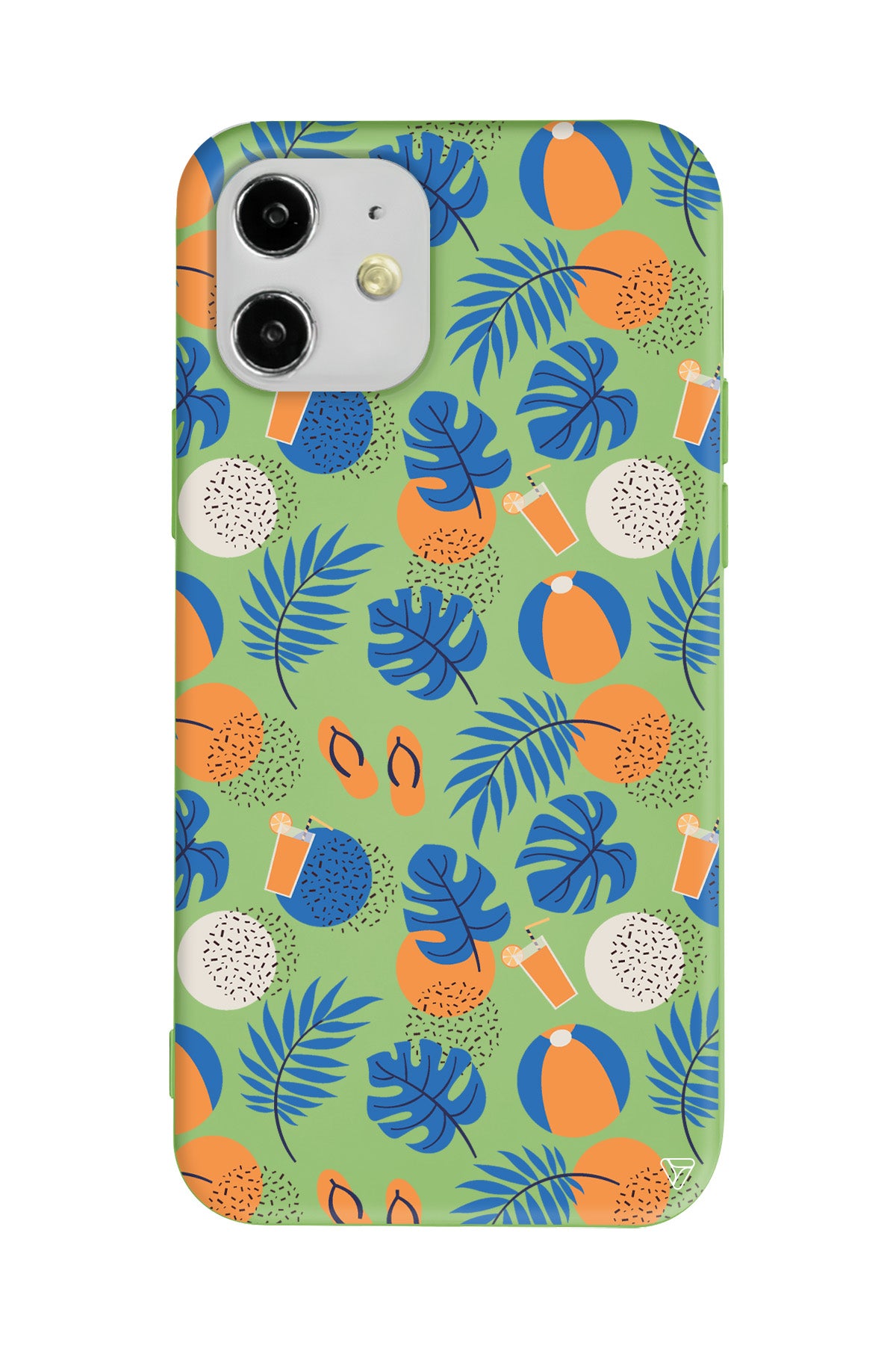 Summer Orange Lansman Model İçi Kadife Silikon Telefon Kılıfı