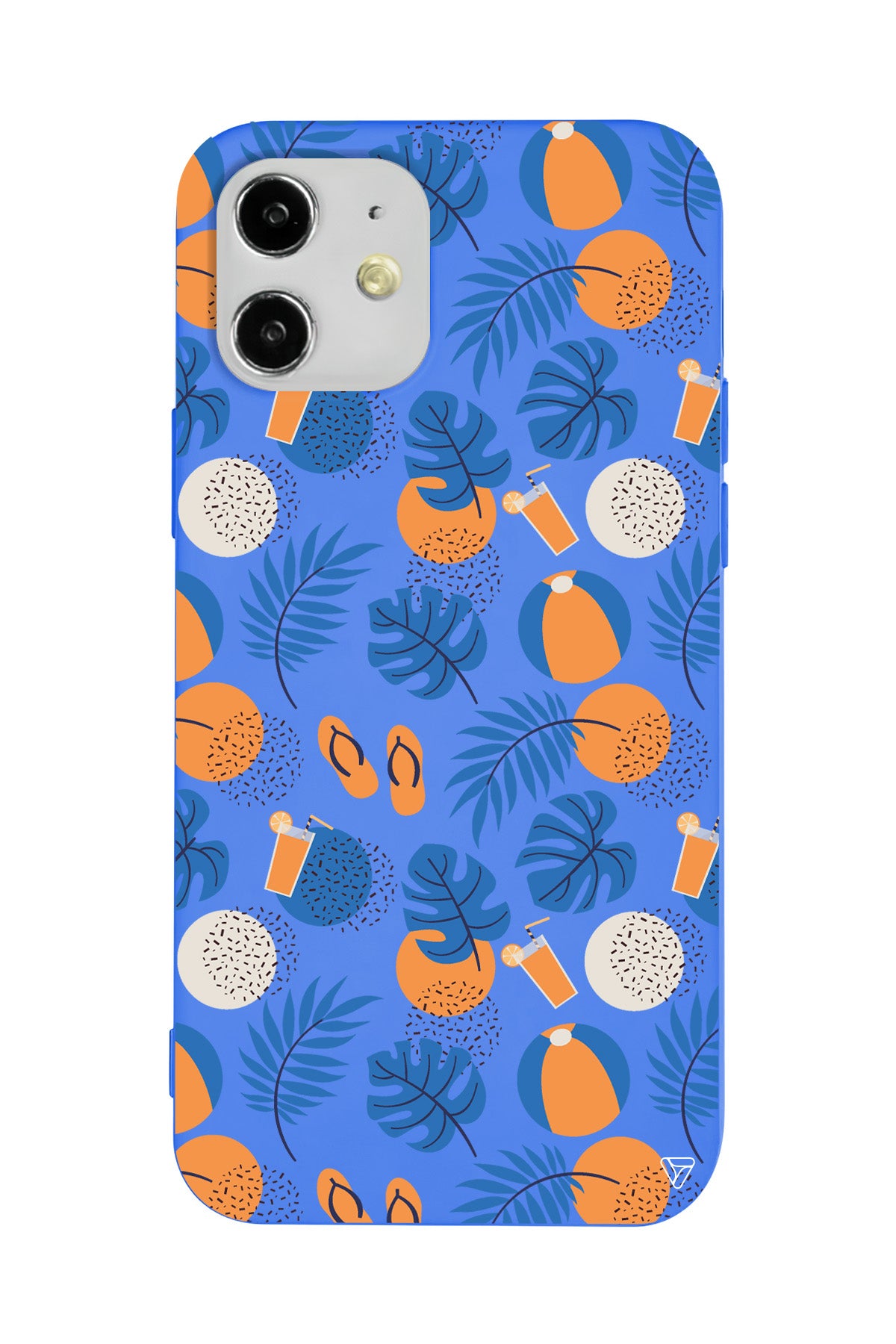 Summer Orange Lansman Model İçi Kadife Silikon Telefon Kılıfı