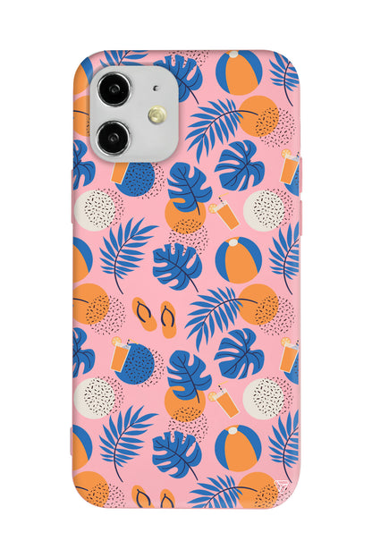 Summer Orange Lansman Model İçi Kadife Silikon Telefon Kılıfı