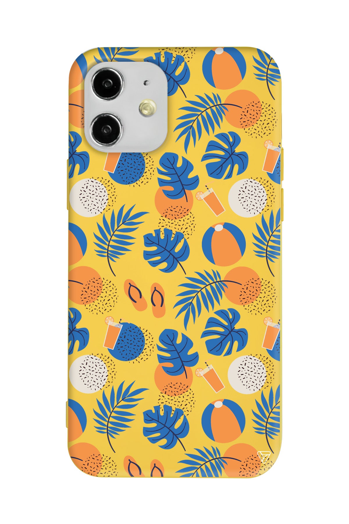 Summer Orange Lansman Model İçi Kadife Silikon Telefon Kılıfı