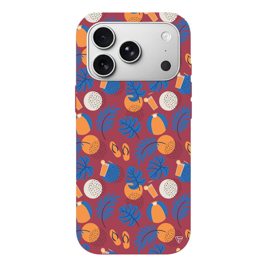 Summer Orange Lansman Model İçi Kadife Silikon Telefon Kılıfı