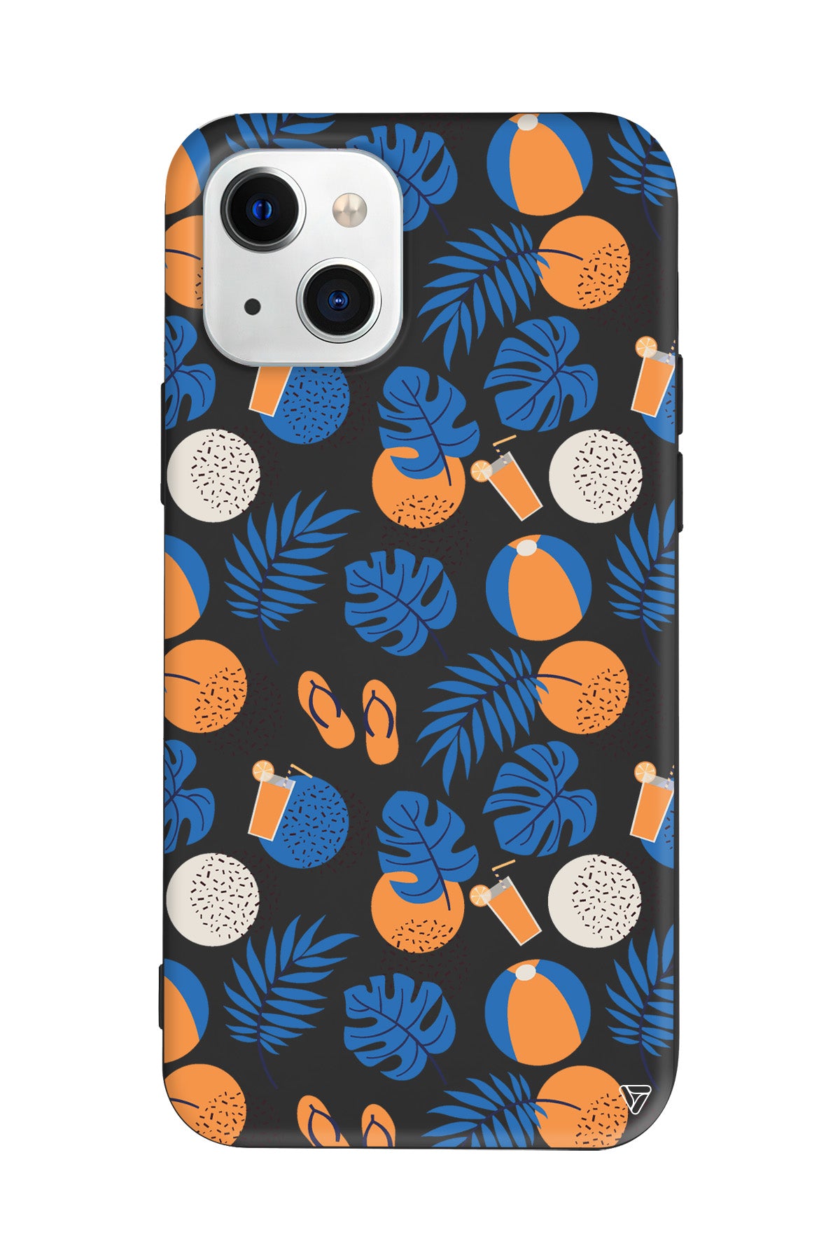 Summer Orange Lansman Model İçi Kadife Silikon Telefon Kılıfı