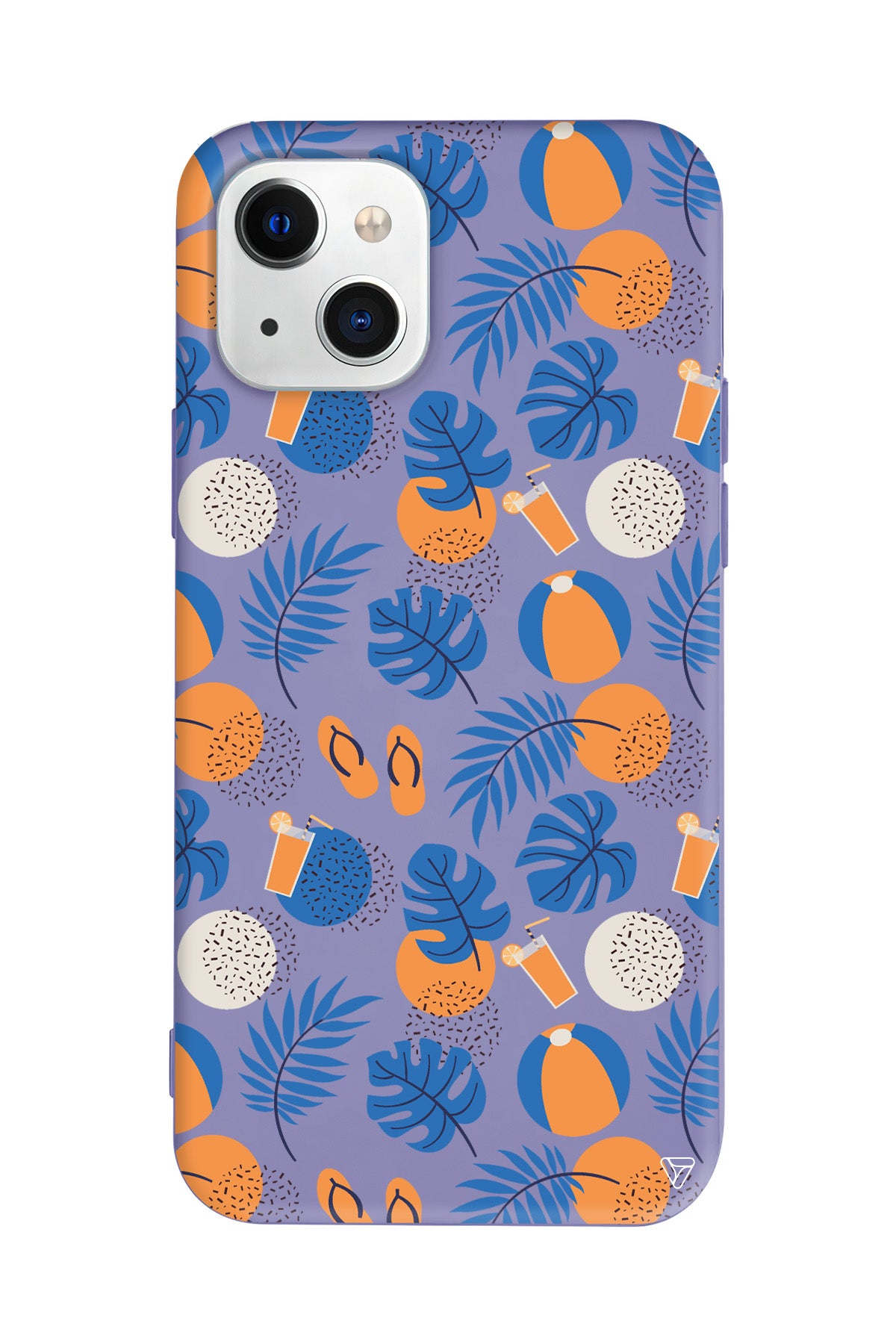 Summer Orange Lansman Model İçi Kadife Silikon Telefon Kılıfı