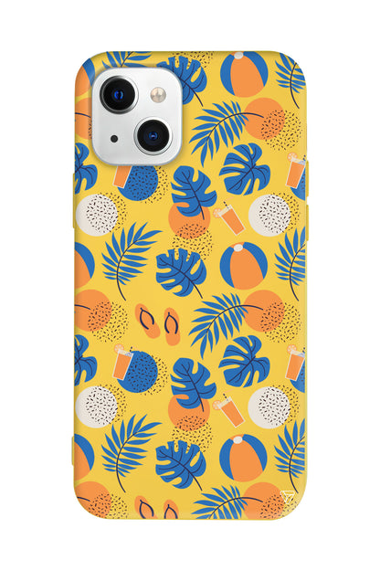 Summer Orange Lansman Model İçi Kadife Silikon Telefon Kılıfı