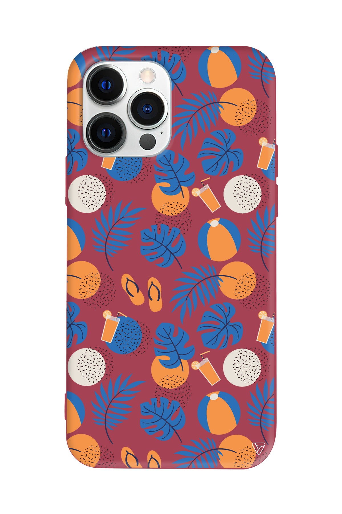 Summer Orange Lansman Model İçi Kadife Silikon Telefon Kılıfı