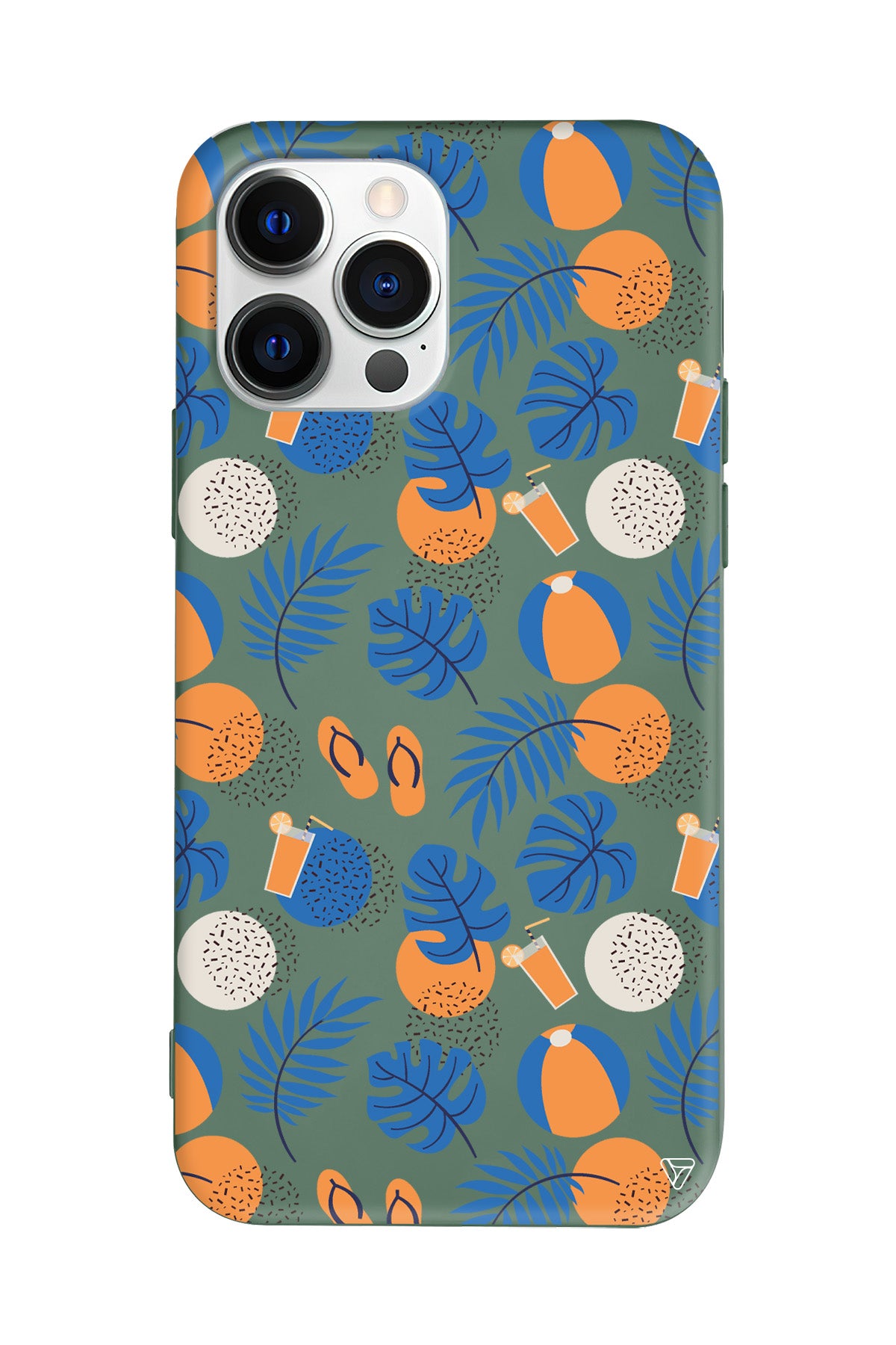 Summer Orange Lansman Model İçi Kadife Silikon Telefon Kılıfı