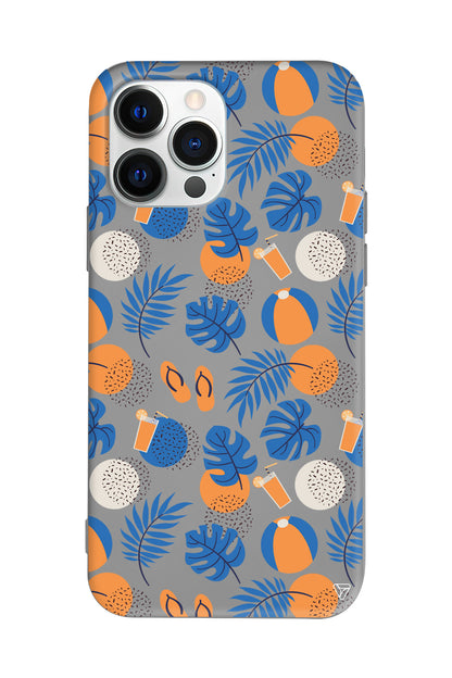 Summer Orange Lansman Model İçi Kadife Silikon Telefon Kılıfı