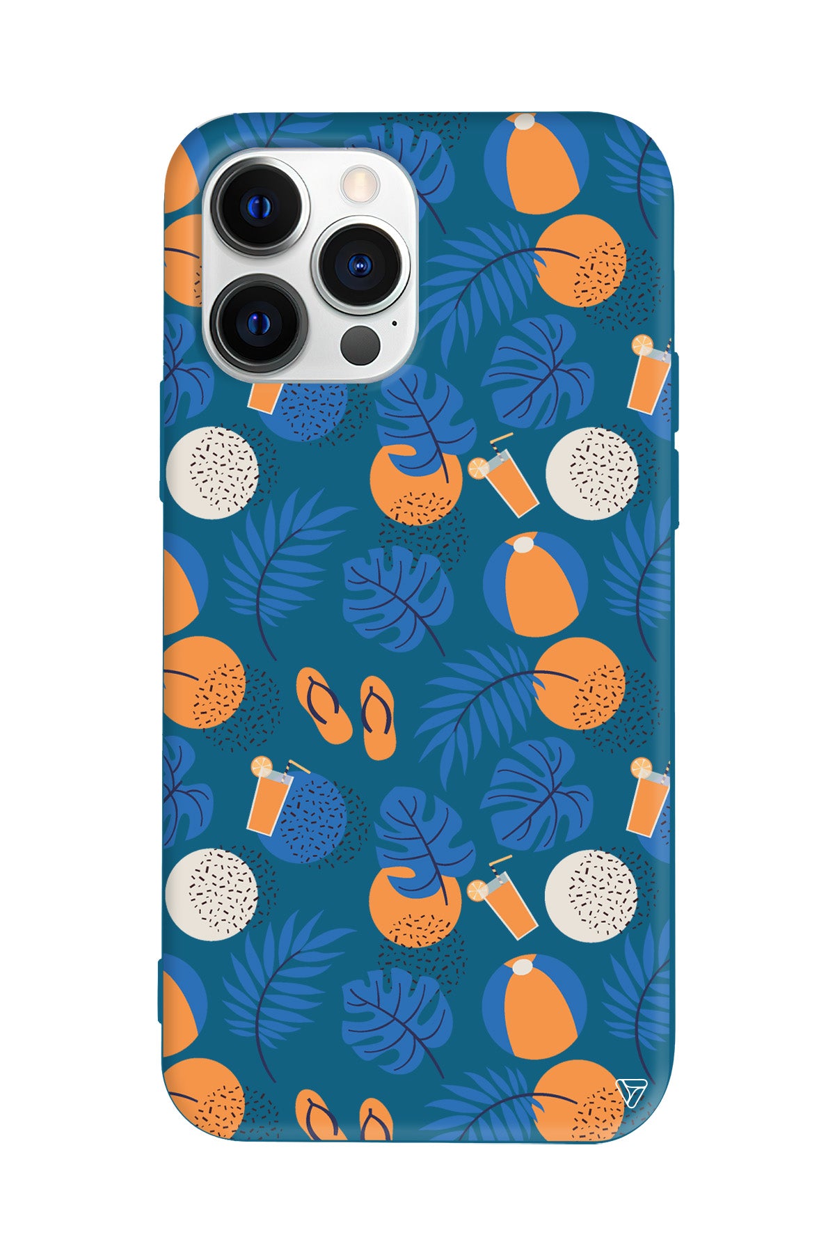 Summer Orange Lansman Model İçi Kadife Silikon Telefon Kılıfı