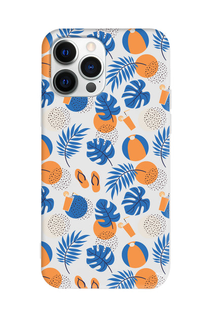 Summer Orange Lansman Model İçi Kadife Silikon Telefon Kılıfı