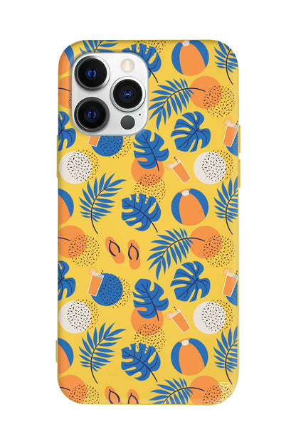 Summer Orange Lansman Model İçi Kadife Silikon Telefon Kılıfı