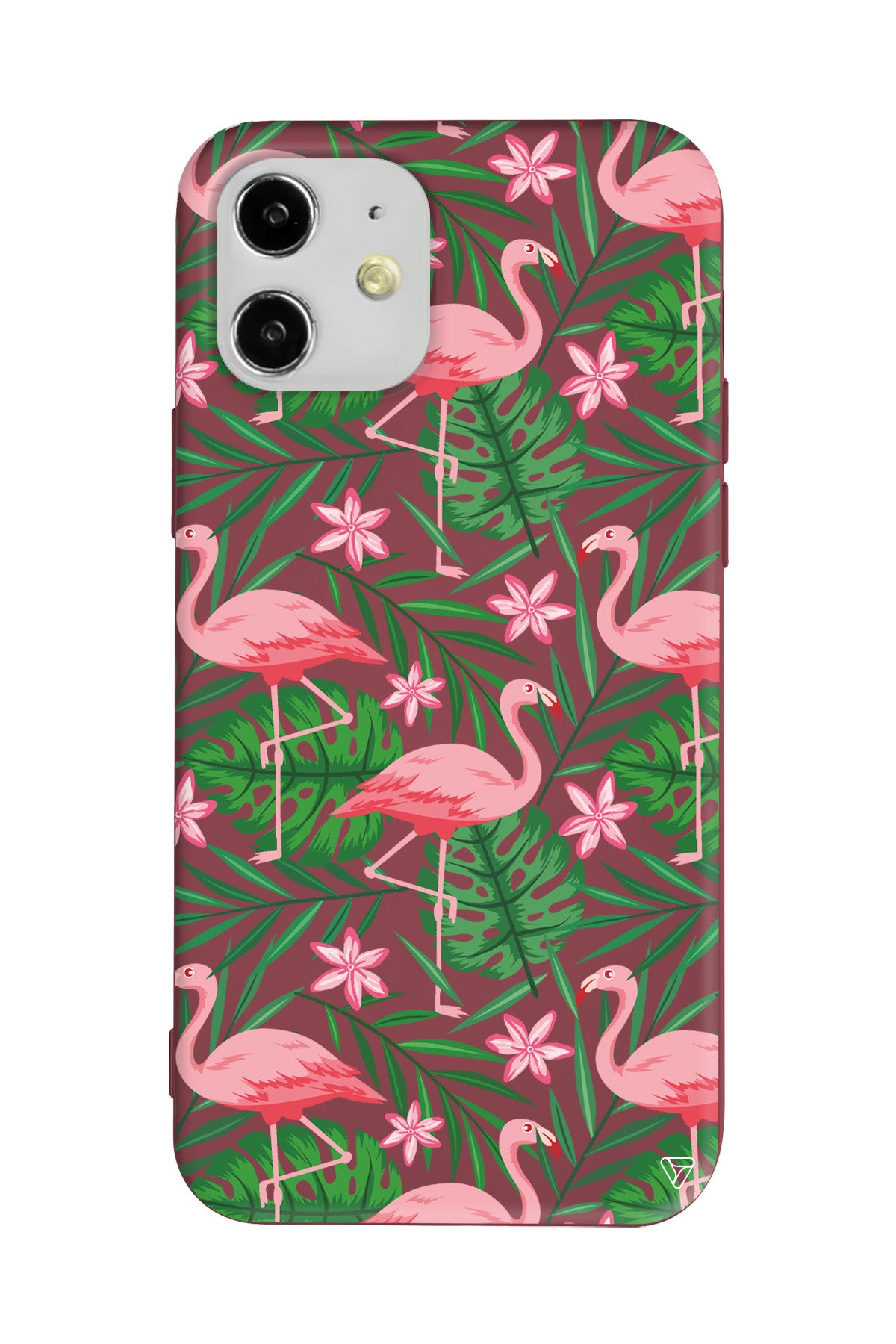 Flamingo Yard Lansman Model İçi Kadife Silikon Telefon Kılıfı