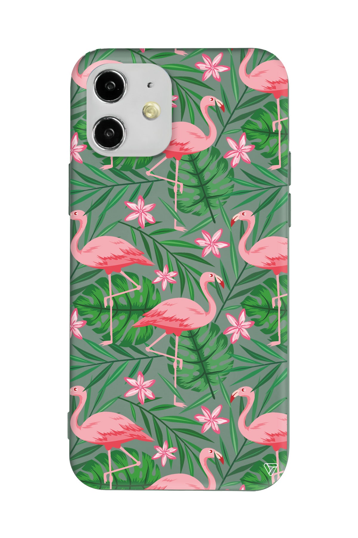 Flamingo Yard Lansman Model İçi Kadife Silikon Telefon Kılıfı