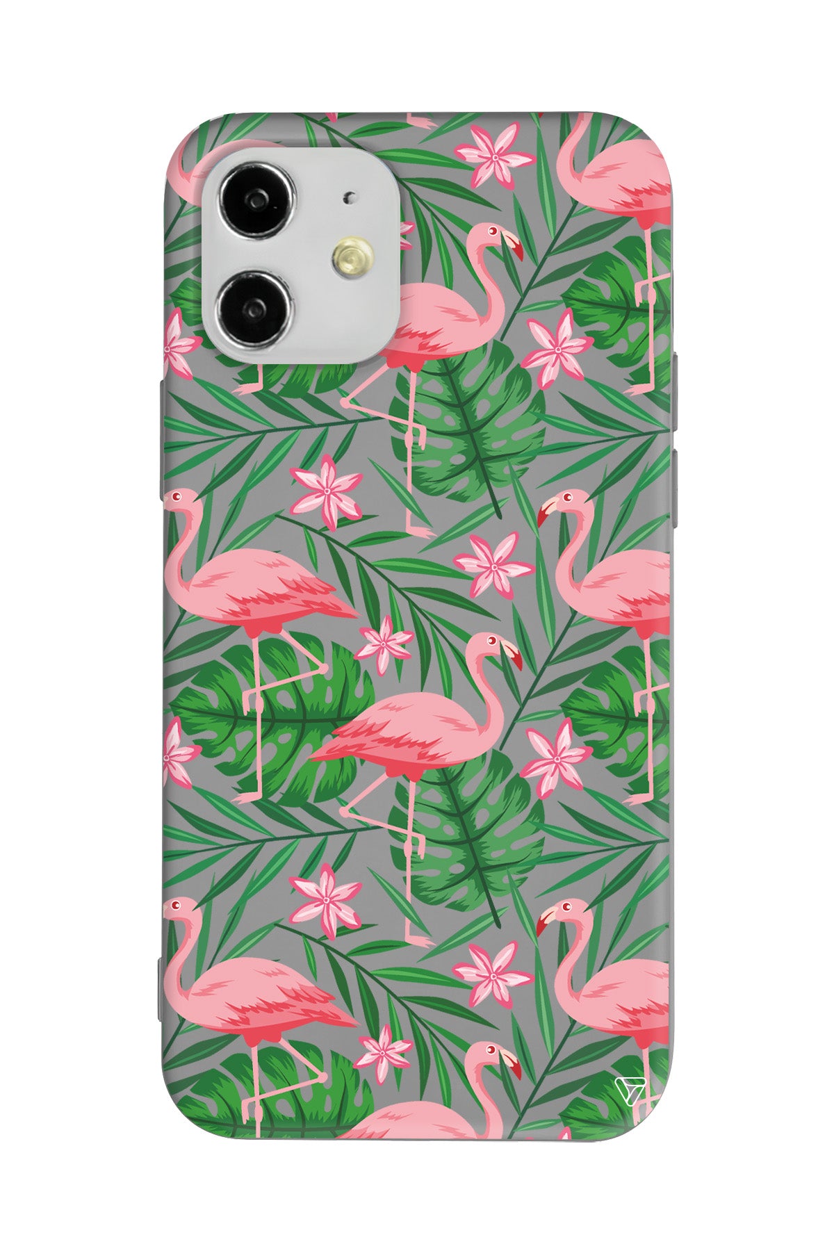 Flamingo Yard Lansman Model İçi Kadife Silikon Telefon Kılıfı