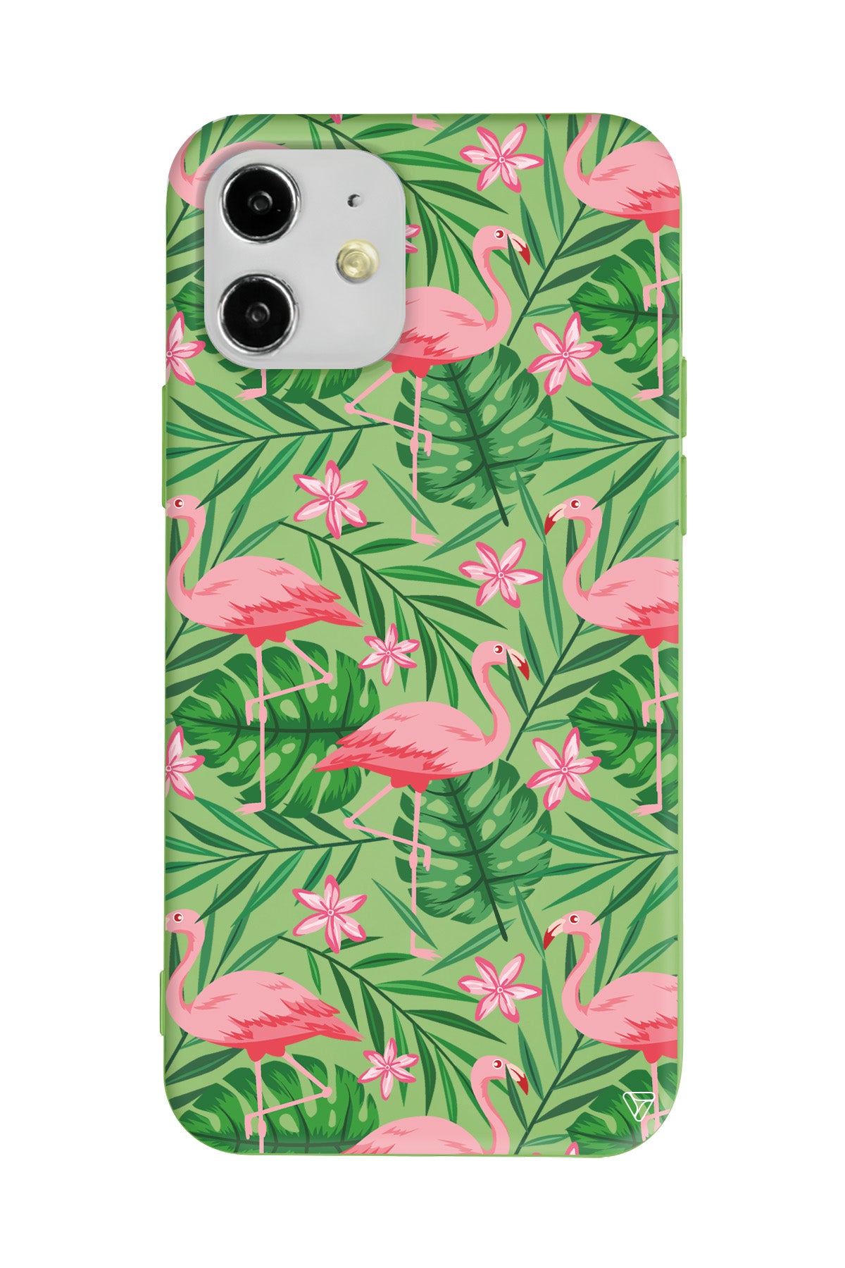 Flamingo Yard Lansman Model İçi Kadife Silikon Telefon Kılıfı