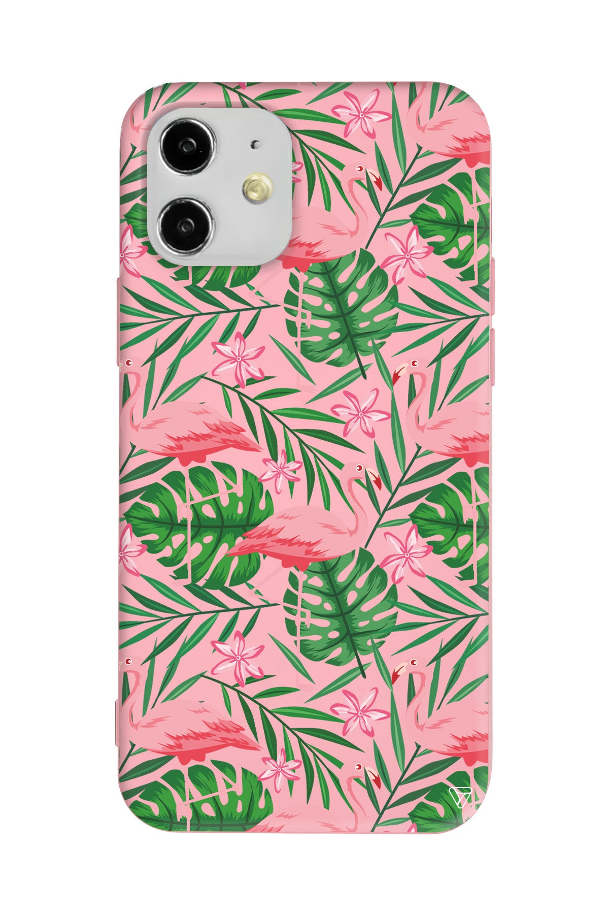 Flamingo Yard Lansman Model İçi Kadife Silikon Telefon Kılıfı