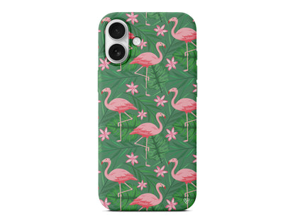 Flamingo Yard Lansman Model İçi Kadife Silikon Telefon Kılıfı