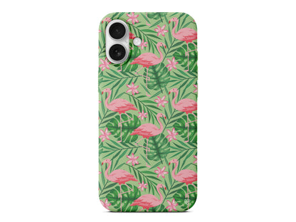 Flamingo Yard Lansman Model İçi Kadife Silikon Telefon Kılıfı