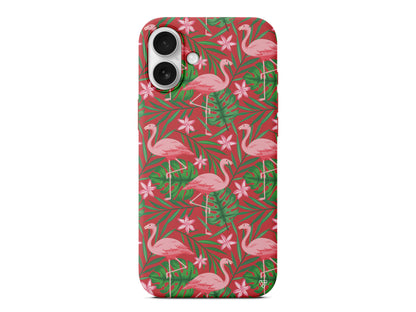 Flamingo Yard Lansman Model İçi Kadife Silikon Telefon Kılıfı – Plus Serisine Özel