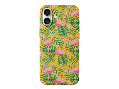 Flamingo Yard Lansman Model İçi Kadife Silikon Telefon Kılıfı