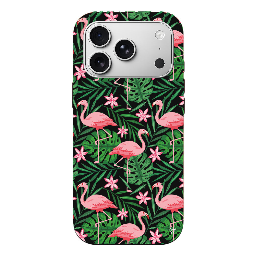 Flamingo Yard Lansman Model İçi Kadife Silikon Telefon Kılıfı