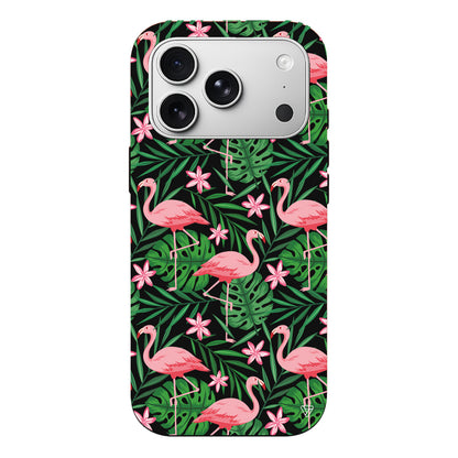 Flamingo Yard Lansman Model İçi Kadife Silikon Telefon Kılıfı