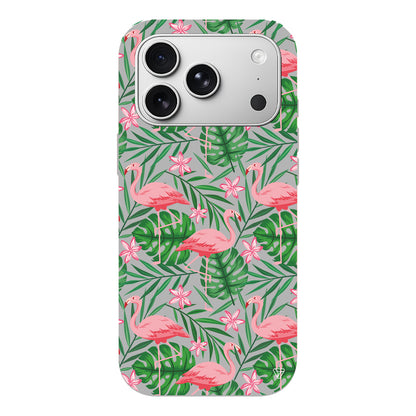 Flamingo Yard Lansman Model İçi Kadife Silikon Telefon Kılıfı