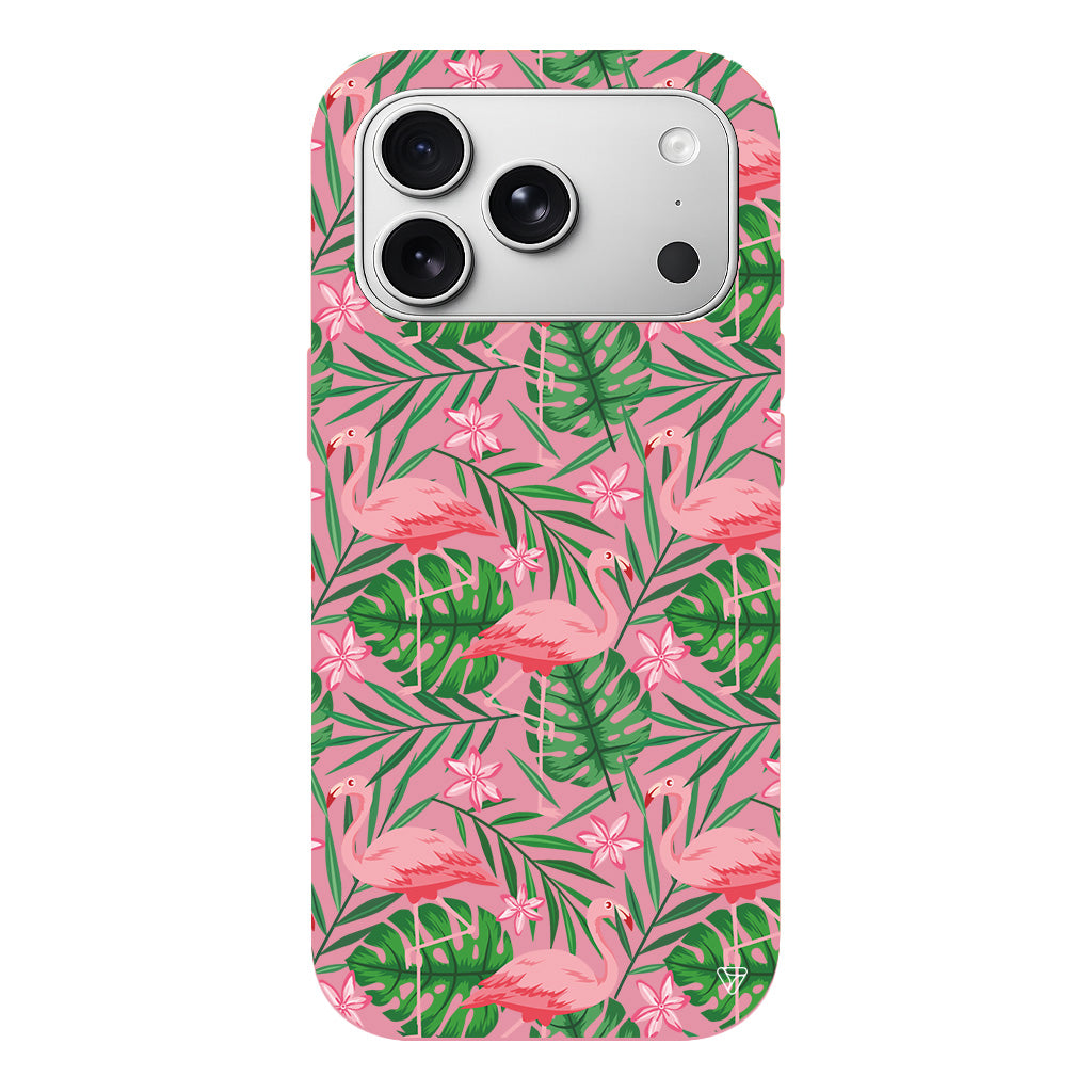 Flamingo Yard Lansman Model İçi Kadife Silikon Telefon Kılıfı