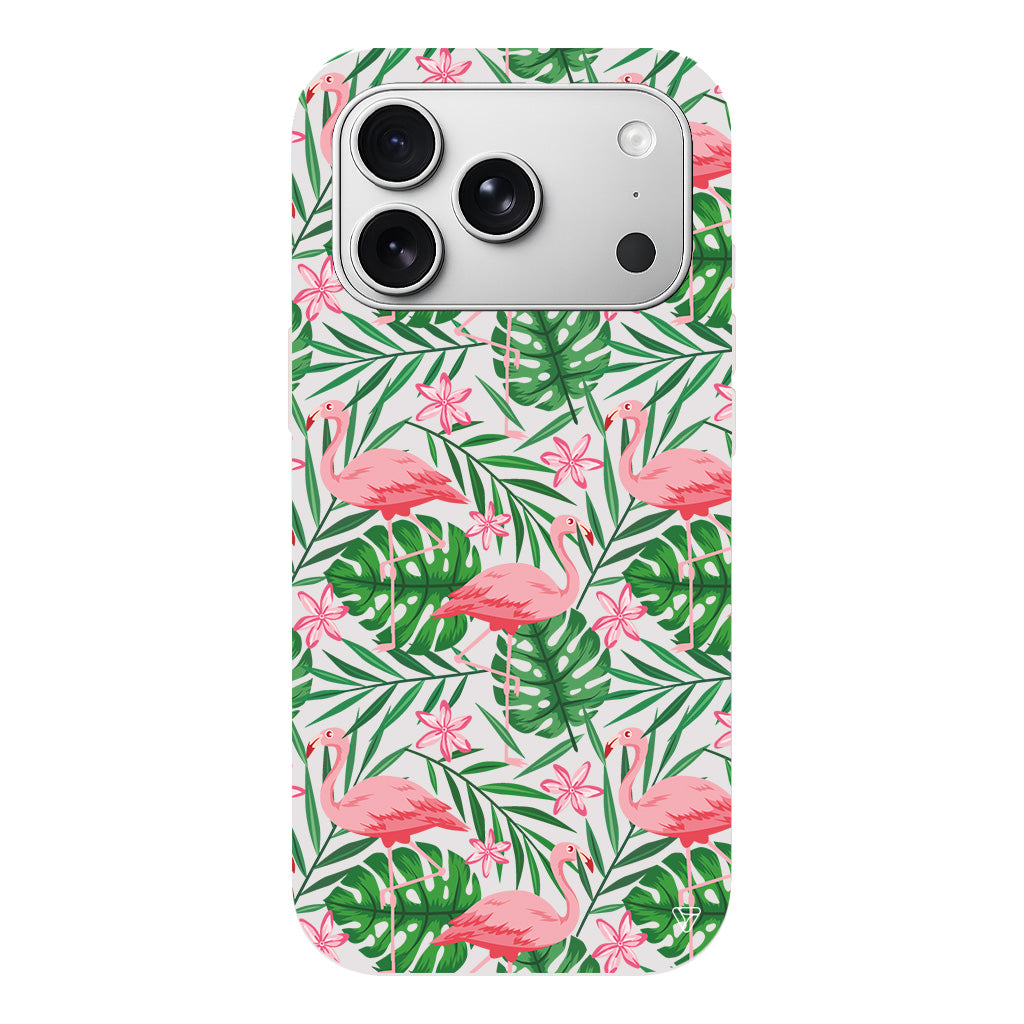 Flamingo Yard Lansman Model İçi Kadife Silikon Telefon Kılıfı