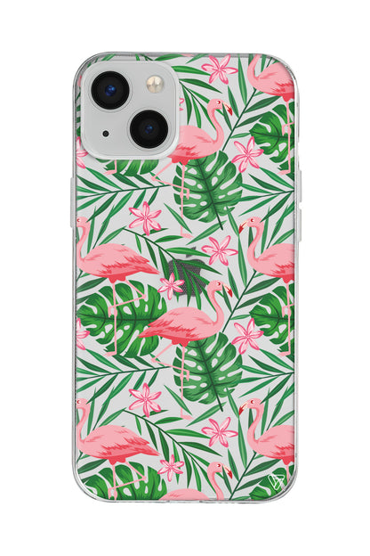 Flamingo Yard Lansman Model İçi Kadife Silikon Telefon Kılıfı