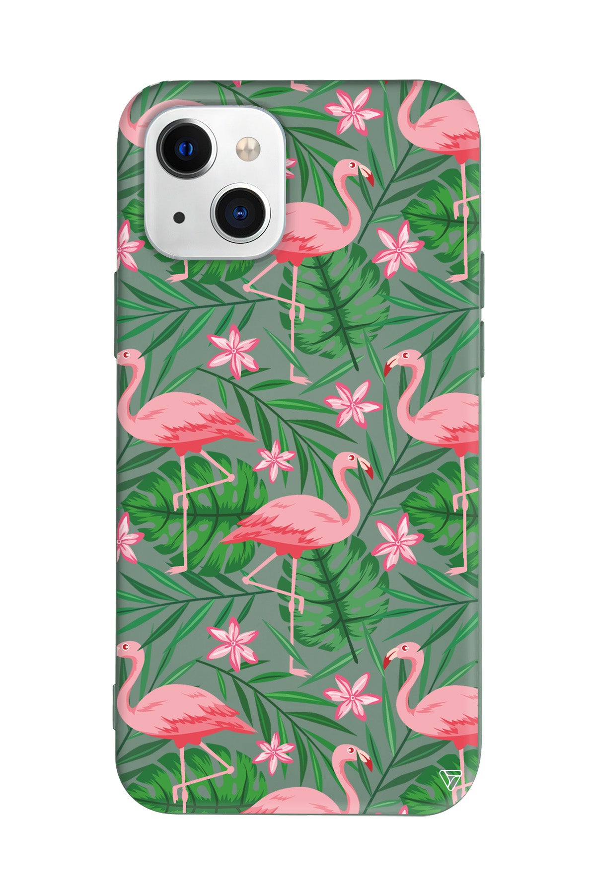 Flamingo Yard Lansman Model İçi Kadife Silikon Telefon Kılıfı