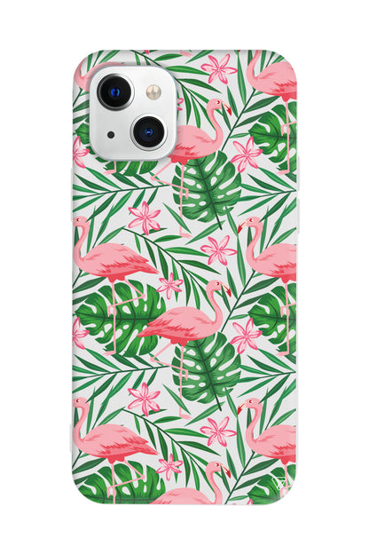 Flamingo Yard Lansman Model İçi Kadife Silikon Telefon Kılıfı – Plus Serisine Özel