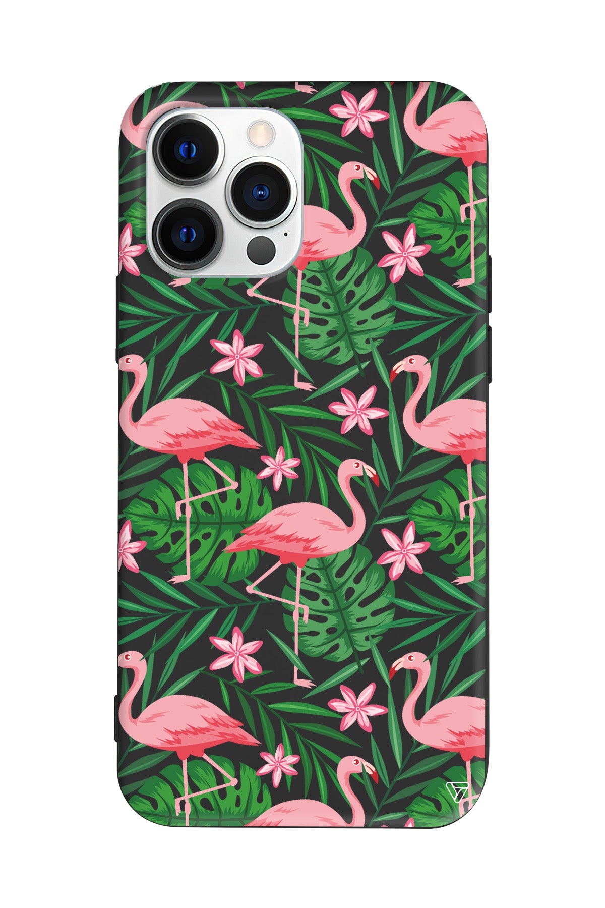 Flamingo Yard Lansman Model İçi Kadife Silikon Telefon Kılıfı