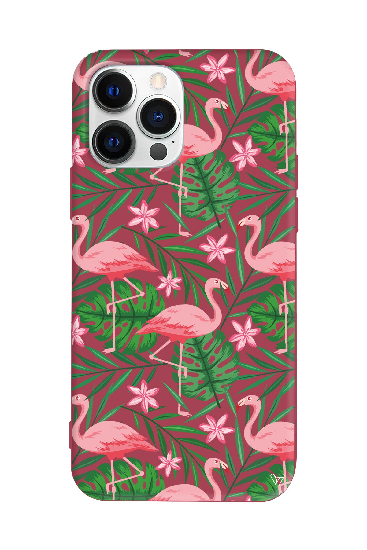 Flamingo Yard Lansman Model İçi Kadife Silikon Telefon Kılıfı